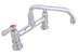 Thumbnail image #4 for John Boos Heavy Duty Lead-Free Deck-Mount Manual Faucet with 8-Inch Swing Spout, 8-Inch Centers, Chrome Finish