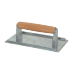Thumbnail image #1 for Thunder Group SLKSW008 Aluminum Steak Weight, 4-1/4 x 8-1/4 Inch, Wood Handle, Ribbed Bottom Case of 12