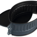 Thumbnail image #2 for JB Prince Matfer M111 8.5NS Pointed Oval Pâté Mold, Nonstick Coated Steel, 8-1/2 x 5-3/4 x 3-1/2 in