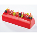 Thumbnail image #2 for JB Prince Pavoni M622 H Tronchetti Silicone Pastry Mold, Black, 9-4/5"L x 3-5/16"W x 2-3/4"H