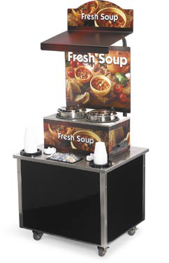 Product image #2 for Vollrath 4-Series Signature Server Cayenne Freestanding Soup Kiosk Food Cart Merchandiser