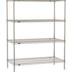 Thumbnail image #1 for Metro Super Erecta SE-3072S-63-S4 Stationary Starter Wire Shelving Unit, 72"W x 30"D x 63"H, 600 lb. capacity per shelf, 2000 lb. capacity per unit
