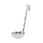 Thumbnail image #1 for CAC China SLD6-40 Stainless Steel Ladle, 4 oz Bowl, 6" Hooked Handle, One-Piece Case of 120