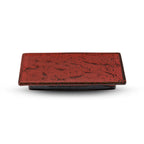 Thumbnail image #1 for Korin Inc Shuin PLL-373 Rectangular Ceramic Plate, 8-1/2" x 5" x 1-1/4", Red, Dishwasher & Microwave Safe