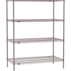 Thumbnail image #1 for Metro Super Erecta SE-1872K4-63-S4 Wire Stationary Starter Wire Shelving Unit, 72"W x 18"D x 63"H, 600 lb. capacity per shelf, 2000 lb. capacity per