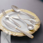 Thumbnail image #2 for Ten Strawberry Street Parasian Gold PAR-DS Dinner Spoon, 7-3/4" Long, 18/0 Stainless Steel, Parisian Gold Pack of 48
