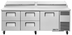 Thumbnail image #10 for True 93.5-Inch Self-Contained Refrigerated Pizza Prep Table with 1 Door and 4 Drawers