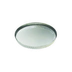 Thumbnail image #1 for Louis Tellier US Gobel 126320 Round Fluted Tart Mold, Fixed Bottom, Tinplate Steel, 7-7/8" x 1-1/8"H