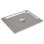 Thumbnail image #1 for Stanton Trading SPC-1200 Half-Size Solid Stainless Steel Steam Table Pan Cover with Handle Case of 12