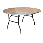 Thumbnail image #1 for G & A Commercial Seating Banquet BQT3072 Rectangular Folding Table, 30 x 72 in, 3/4 in Sealed Oak Plywood Top, Ribbed Aluminum Edge