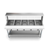 Thumbnail image #5 for KoolMore 5-Pan Open Well Electric Steam Table with Undershelf and Sneeze Guard
