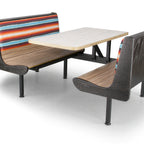 Thumbnail image #1 for JustChair Manufacturing Contour CPREM-1TU-WS-42 42-Inch Single Wall Booth Table Unit with Bench Seat and Laminate Top