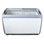 Thumbnail image #1 for USR Brands Coldline XS360 Ice Cream Freezer, Curved Glass Top, 50"W, 13 cu. ft., Bottom-Mounted Self-Contained Refrigeration
