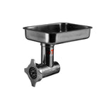 Thumbnail image #1 for Alfa International 12 SS CCA Meat Chopper Attachment, #12 Hub, Stainless Steel, with Cylinder Head, Pan, Knife, Plates and Stuffing Tube