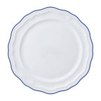 Thumbnail image #1 for Steelite International Folio, Porcelain 62570FP811 Porcelain Rim Plate, 10-1/4 in, Round, Scalloped Edge, Adelina Blue Line Case of 2 Dozen
