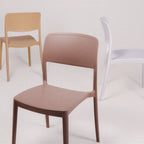 Thumbnail image #2 for Tramontina USA, Inc. 92094-120 Indoor/Outdoor Resin Chair, Sand, UV-Resistant Fiberglass, Solid Plastic Back and Seat Case of 4