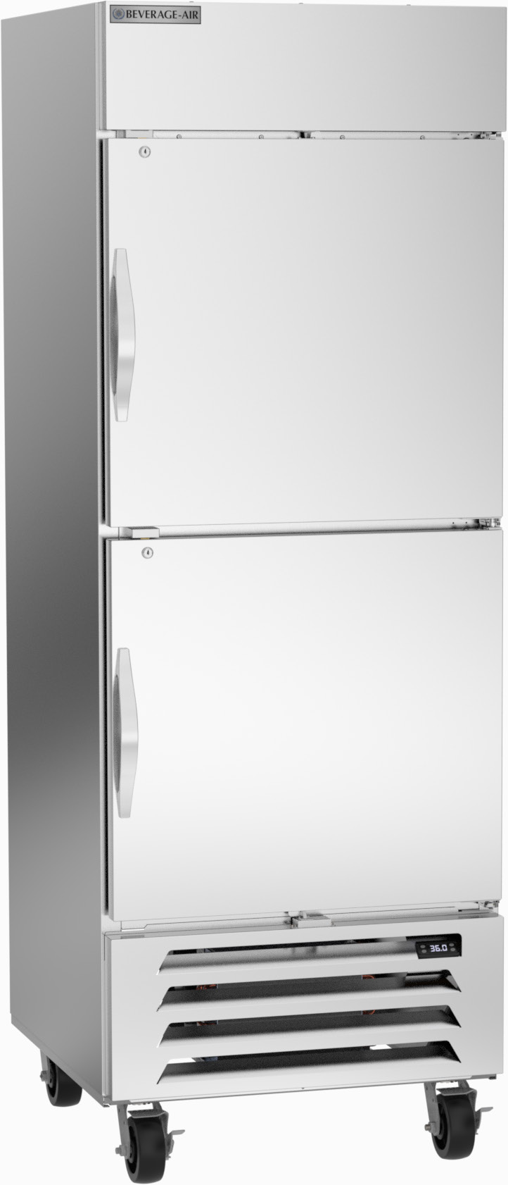 Product image #5 for Beverage-Air Horizon Series 25.97 Cu. Ft. One-Section Bottom-Mount Reach-In Refrigerator with 2 Right-Hand Solid Half Doors