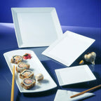 Thumbnail image #2 for Ten Strawberry Street Whittier Elite WEL-8SQ Square Porcelain Salad/Dessert Plate, 7-1/4" Case of 36