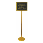 Thumbnail image #1 for AARCO Products TY-2B Director Sign Stand, 54"H, Gold Finish, Includes 12 Assorted Signs