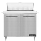 Thumbnail image #2 for Continental Refrigerator Designer Line D36N10C 36-Inch Sandwich Prep Refrigerator, 1 Door, 10-Pan Capacity, Stainless Steel