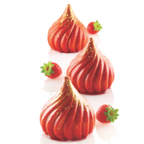 Thumbnail image #1 for JB Prince MA109 Russian Tale Silicone Mold, 2-Piece, Makes 5 2-1/2-Inch Swirls, Flexible, White