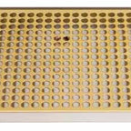 Thumbnail image #5 for Micro Matic USA DP-820DSSPVD-20 Surface-Mount Stainless Steel Drip Tray Trough, Perforated PVD Brass Screen, 20 x 8 Inch