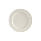 Thumbnail image #1 for Tuxton China Modena AMU-004 Ceramic Plate, 8-1/8" Round, Wide Rim, Pearl White Case of 2 Dozen