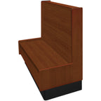Thumbnail image #1 for Oak Street Aristocrat ARST-7242-SGL-WSWB Single Wood Booth, 72"L x 42"H, Oak Construction, Wood Back & Seat Base, Unfinished Outside Back