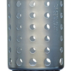 Thumbnail image #1 for Steril-Sil Company S-500 High-Capacity Perforated Silverware Cylinder, Straight-Walled, Footed 304 Stainless Steel