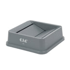 Thumbnail image #1 for CAC China TCSQ-D23GRY 23 Gallon Gray Plastic Swing Trash Can Lid Case of 10