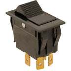 Thumbnail image #1 for AllPoints Foodservice Parts & Supplies 1491122 On/Off DPST Rocker Switch, 125/250V, 20A, 4 1/4-Inch Tab Terminals