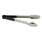 Thumbnail image #1 for Thunder Group SLTG812B 12-Inch Stainless Steel Utility Tongs with Blue Color-Coded Non-Slip Handle Case of 120
