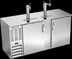 Thumbnail image #2 for Beverage-Air DDN68HC-S 68-Inch 3-Keg Two-Door Draft Beer Cooler with Single and Dual Faucet Towers