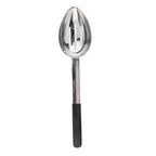 Thumbnail image #1 for TableCraft Products AM5364BK Slotted Serving Spoon, 8 oz, 14-1/2 in, 18-8 Stainless Steel, Black Handle Case of 6