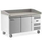 Thumbnail image #1 for USR Brands Coldline PDR-60 Refrigerated Pizza Prep Table, Marble Top, 60-Inch, 15.1 Cu. Ft., 2 Solid Swinging Doors