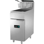 Thumbnail image #1 for Asber AEF 4050 S E Gas Floor Fryer, 40/50 lb Capacity, 105,000 BTU, Stainless Steel Fry Pot, Thermostatic Controls