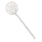 Thumbnail image #1 for Browne USA Foodservice 1309 9" Spiral-Wire Skimmer, Nickel-Plated, Hooked Handle, 26-1/2" Overall Length