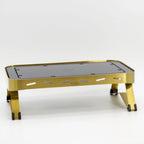 Thumbnail image #1 for Eastern Tabletop Ecoburner EB15317 Waterless GN Chafer Frame/Stand, Gold PVD, Base Only, 24 x 17.7 x 4.3 in