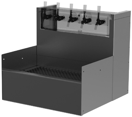 Product image #5 for Perlick Top Shelf TSD Series 24-Inch x 24-Inch Stainless Steel Underbar Beer Drainer for 4060A Series Space Saver Dispensing Heads