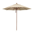 Thumbnail image #1 for California Umbrella Madera STAF908 9 ft Octagonal Patio Umbrella, 8-Rib, Single Wind Vent, Aluminum Woodgrain Pole