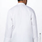 Thumbnail image #2 for Chef Works REWCCW-WHT-S Double-Breasted Unisex Chef Coat, Long Sleeve, White, Small