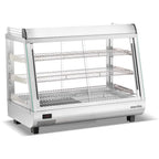 Thumbnail image #1 for USR Brands Marchia SHCC136 Heated Countertop Food Display Case, 36"W, Sliding Front and Rear Doors, 3 Adjustable Wire Shelves