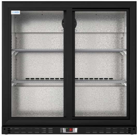 Product image #8 for KoolMore 35.4-Inch Wide Two-Section Back Bar Refrigerator, 7.4 Cu. Ft., Black, Sliding Glass Doors