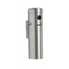 Thumbnail image #1 for AARCO Products SS15W Wall-Mounted Cigarette Receptacle, 3-1/2" Diameter x 12-1/4"H, Removable Canister and Cap, Waterproof Aluminum, Satin Finish