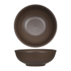 Thumbnail image #1 for Tuxton China Zion VNB-5203 58 oz Round Porcelain Menudo Bowl, Matte Brown 1 Dozen