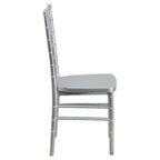 Thumbnail image #2 for Flash Furniture Hercules LE-SILVER-GG Silver Plastic Stacking Chiavari Chair, Ladder Back, 1000 lb Capacity