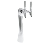 Thumbnail image #1 for Micro Matic USA LUCK2-CH-AIR Commercial Beer Draft Tower, Countertop, Air Cooled, 2 Faucets, Chrome, 16"H x 2.75"W