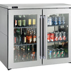 Thumbnail image #6 for Perlick Corporation BBRN40 Two-Section Narrow-Door Remote Back Bar Refrigerator Cabinet, 40-Inch, 12.0 Cu. Ft., Black