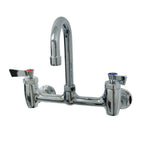 Thumbnail image #1 for Fisher 19450 Hand Sink Faucet, Wall Mount, 8" Adjustable Centers, 6" Gooseneck Spout, Ceramic Valves