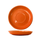 Thumbnail image #1 for International Tableware Cancun CAN-2-O Ceramic Saucer, 5.5 in Round, Orange, Narrow Rim Case of 3 Dozen